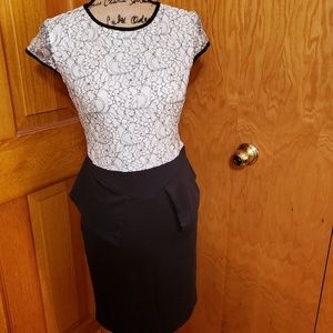 Ice black & white dress